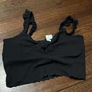 Cupshe Black Crop Top